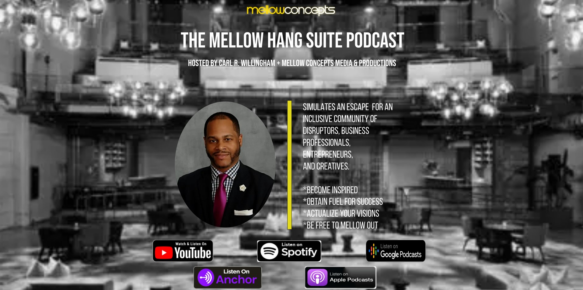 The Mellow Hang Suite Podcast Host Ad 1920×1000 Update 7.28.22